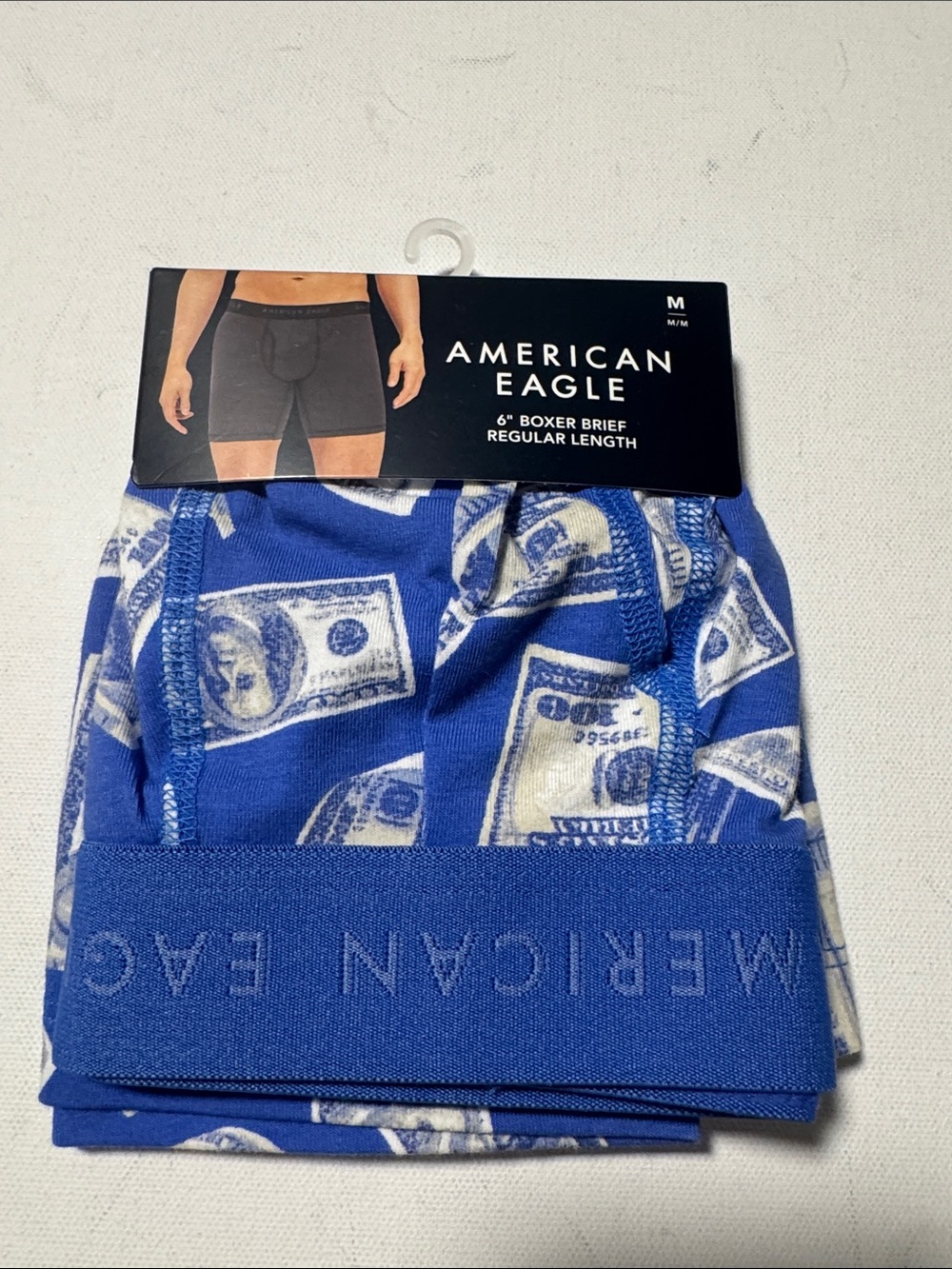 American Eagle Boxer Briefs Mens Medium Money Print